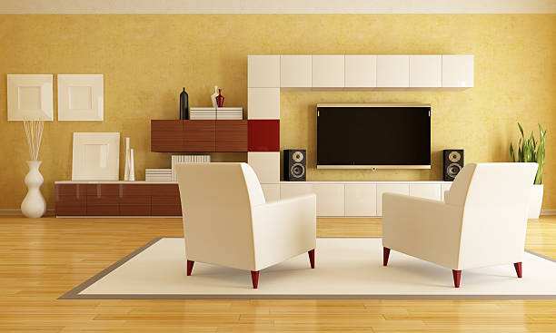 istock living room with hd tv 120726811