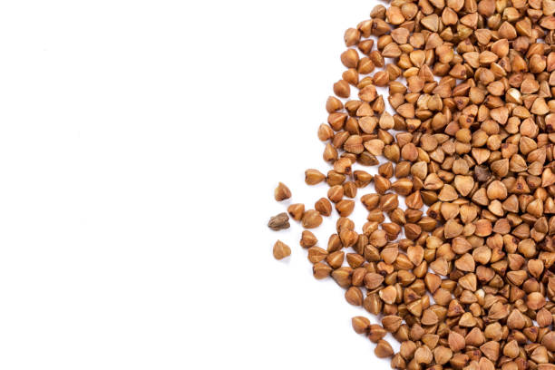 istock Buckwheat grain isolated on white background. close up 1207271709