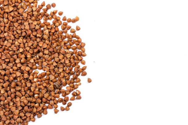 istock Buckwheat grain isolated on white background. close up 1207271736