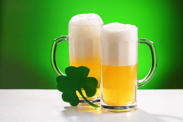 istock Two mugs of beer. Concept for St. Patrick's day. 1207272636