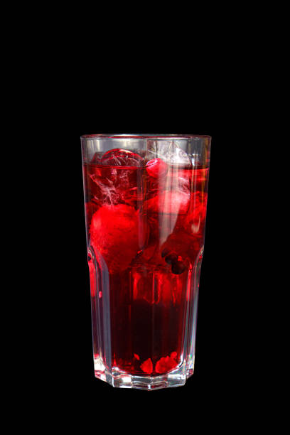 istock Summer cocktail on isolated black background 1207273062