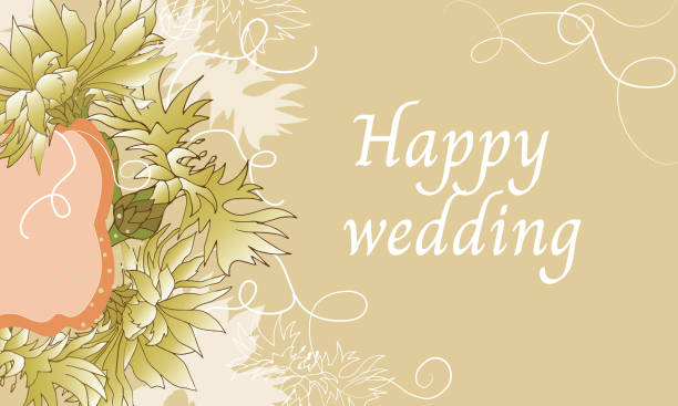 Ilustración de Bandera De Boda Con Flores Doradas Ilustración Vectorial Para Invitaciones Y Felicitaciones y más Vectores Libres de Derechos de Aciano - iStock Ilustración de Bandera De Boda Con Flores Doradas Ilustración Vectorial Para Invitaciones Y Felicitaciones y más Vectores Libres de Derechos de Aciano - iStock