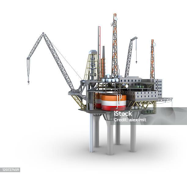 Foto de Plataforma De Perfuração Offshore e mais fotos de stock de Plataforma Marítima - Plataforma Marítima, Plataforma de Perfuração, Figura para recortar