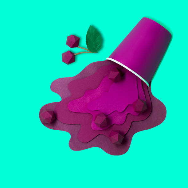 istock Paper cup with spilled cherry juice 1207275898
