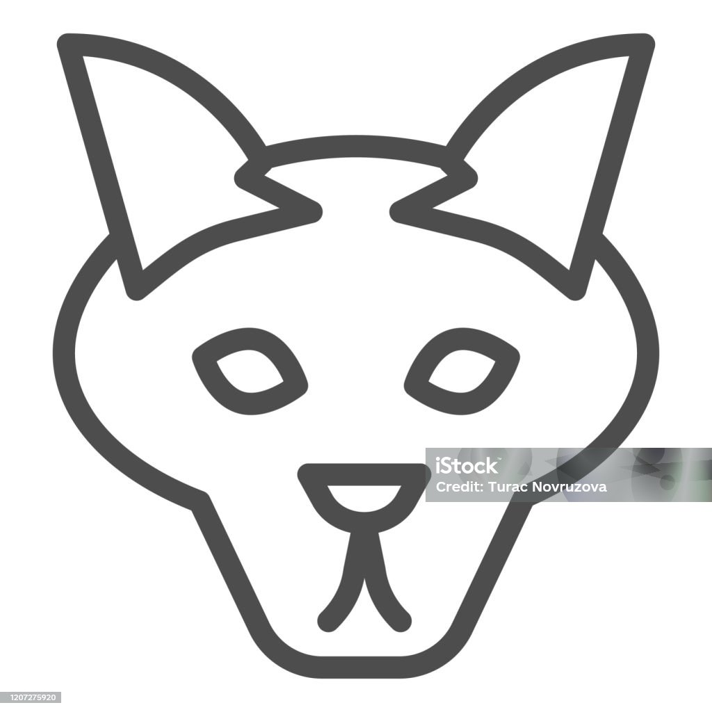 Wolf Head Line Icon Coyote Wild Animal Face Simple Silhouette Animals  Vector Design Concept Outline Style Pictogram On White Background Use For  Web And App Eps 10 Stock Illustration - Download Image