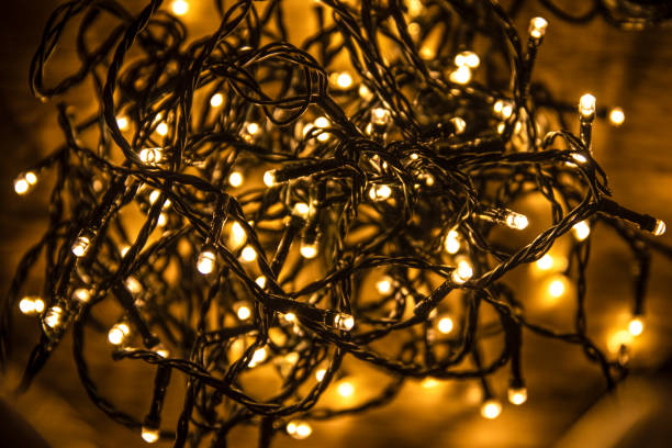 istock Christmas garlands and Christmas decorations close-up 1207275991