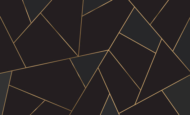 Golden lines pattern background. Mosaic gold and black texture. Luxury style. vector illustration. Golden lines pattern background. Mosaic gold and black texture. Luxury style. vector illustration. mosaic stock illustrations