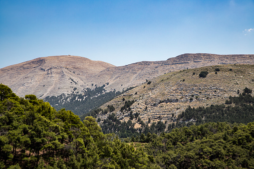 Attaviros mountain in Rhodes, Greece