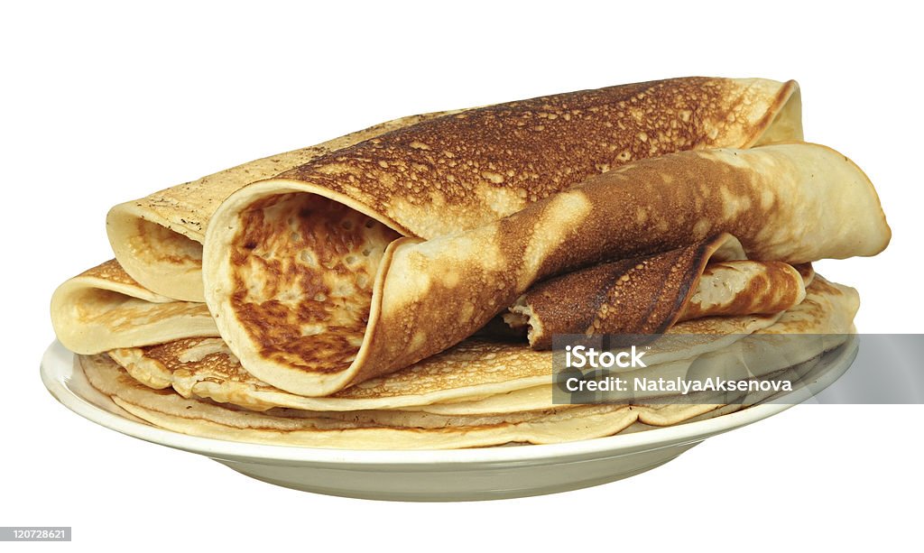 Pancakes Pancakes isolated on a white background Breakfast Stock Photo