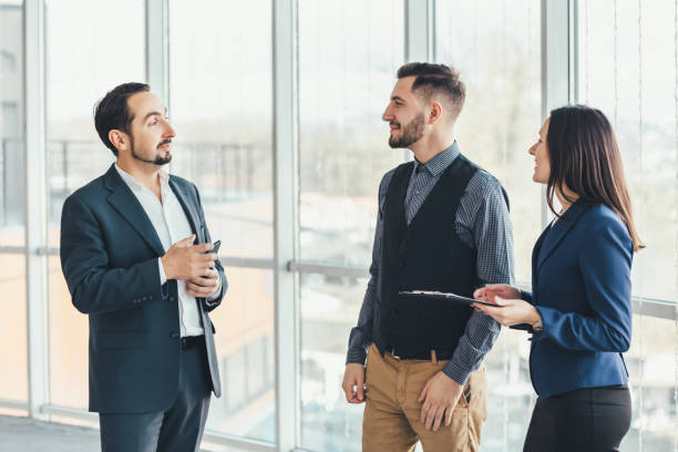 istock Grateful ceo congratulate successful subordinate employees with good results, workers feel proud and happy. 1207288206