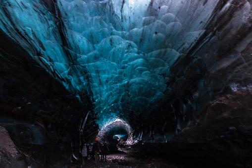 Ice cave in Vatnajökull glacier (Iceland)