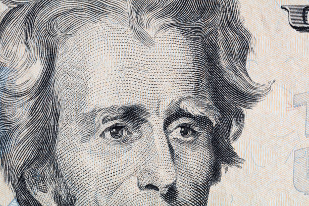 istock Closeup of front side of 20 dollar banknote 1207294551