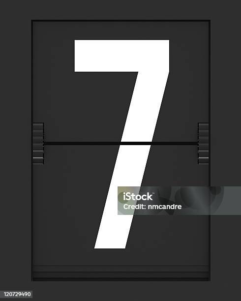 Numero 7 Dal Calendario Meccanico Scheda - Fotografie stock e altre immagini di Alfabeto - Alfabeto, Carattere tipografico, Composizione verticale