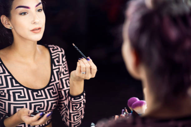 istock Carefully putting the makeup on 1207296372