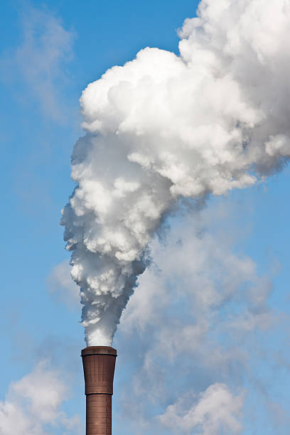 istock Smokestack with heavy pollution against the blue sky 120729690