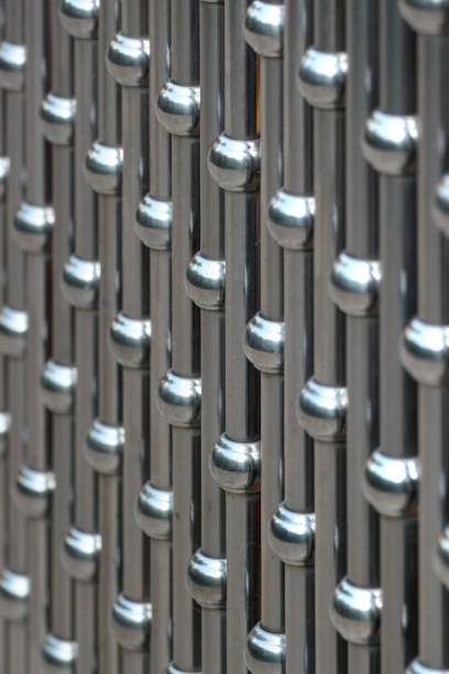 istock Metal railings as background, selective focus 1207298318