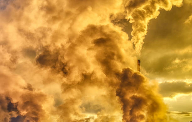 istock Air pollution from chimney in factory 1207300440