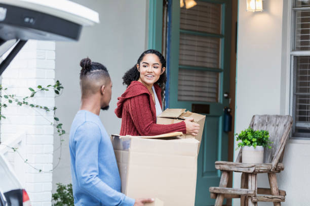 istock Young African-American couple moving 1207301417