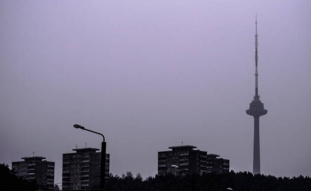 istock Vilnius TV tower and buildings 1207302987