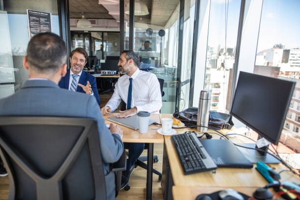 istock Businessmen discussing about work on meeting in the office 1207305764