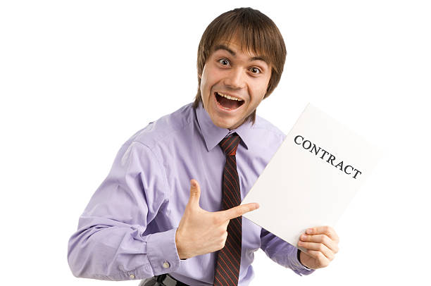 istock Man in a business with good signed contract 120731015