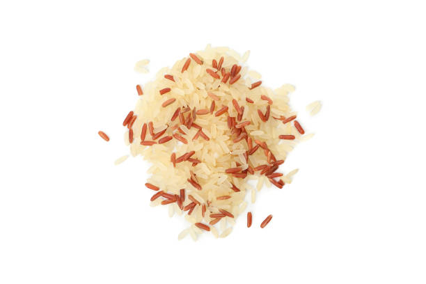 istock Rice isolated on white background, top view 1207313693
