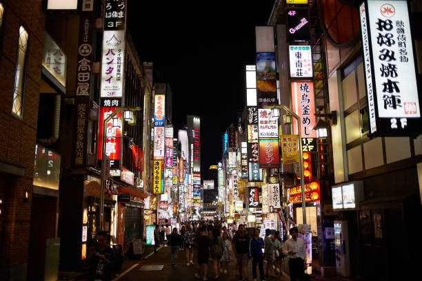 istock Neon signs in Tokyo by night 1207315267