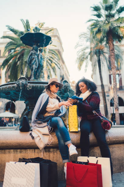 istock Friends shopping in Barcelona 1207315915