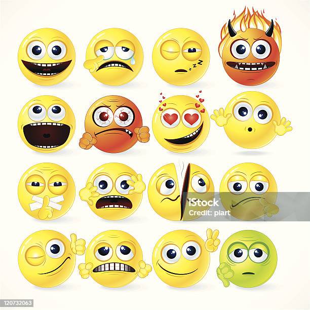 Vetores de Diversão Smileys e mais imagens de Emoticon - Emoticon, Grupo de Objetos, Sucesso