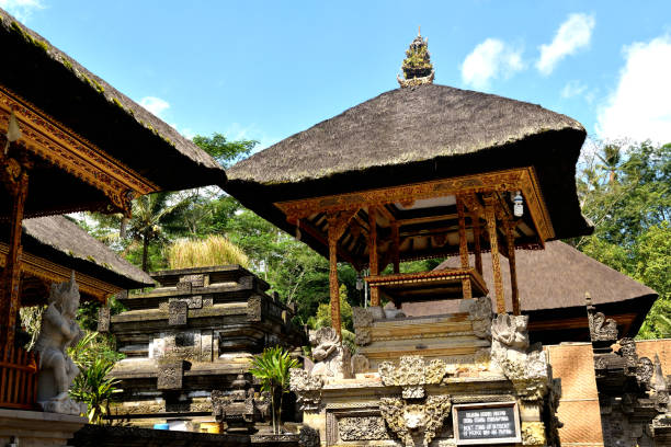 istock Closeup of a temple in the Tirta Empul complex 1207320921