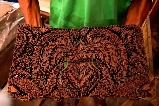 istock Closeup of some tools used to produce Batik fabric 1207321083