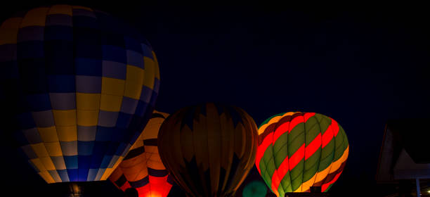 istock hot air balloon at night 1207325686