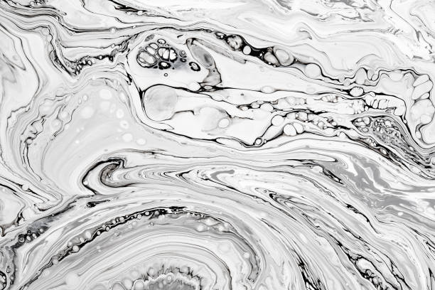 istock Abstract ink fluid marbled texture. Luxurious granite, marble mineral pattern wallpaper. 1207329427