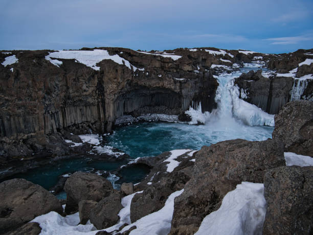 istock The Aldeyjarfoss waterfall in the early evening 1207329466