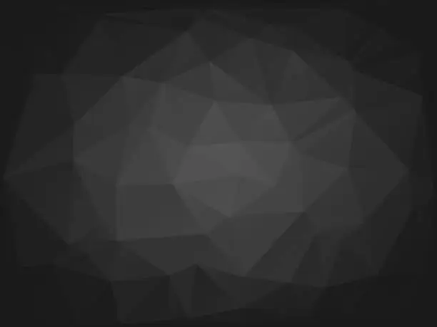 Vector illustration of Dark gray low poly background. Triangular pattern, modern design.