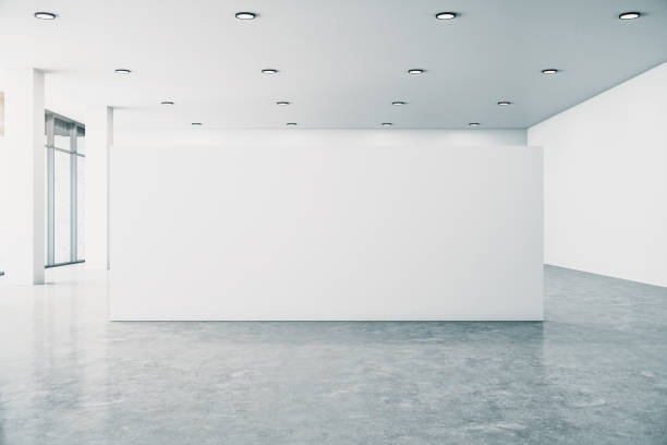istock Contemporary gallery interior with billboard 1207337356