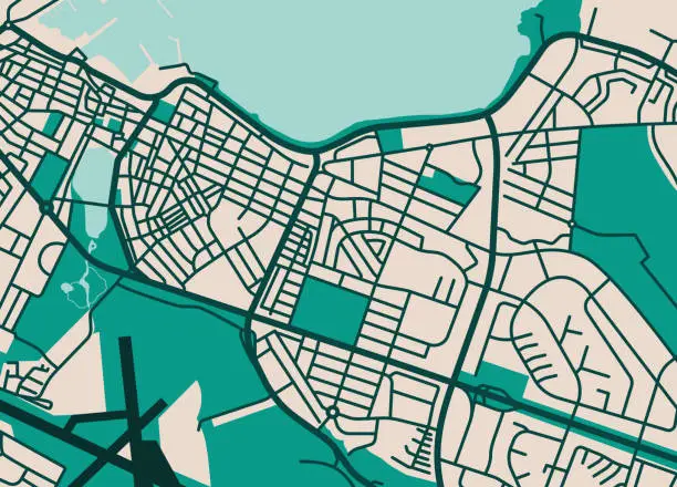 Vector illustration of City map