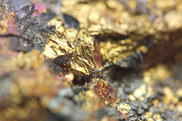 istock Golden background. Gold natural mineral. Macro. 1207338017