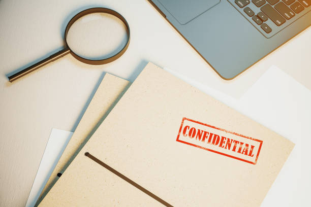 istock Topview of detective table 1207338056