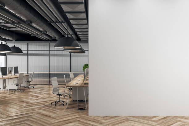istock Modern meeting room with poster 1207338100