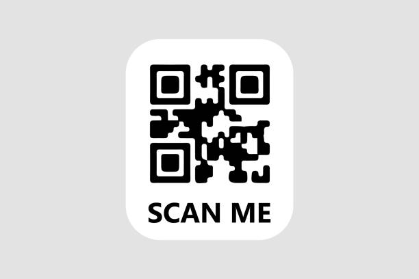 QR Code icon Template with Scan Me words writen on it. For package, web, banner, post, t-shirt. Stock vector image illustration QR Code icon Template with Scan Me words writen on it. For package, web, banner, post, t-shirt. Stock vector image illustration. qr barcode generator stock illustrations