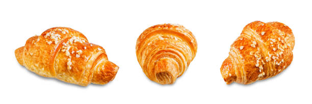 istock Croissant with nuts on a white isolated background 1207344953