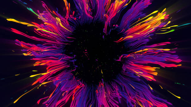 istock Abstract background of colored radial lines 1207348237