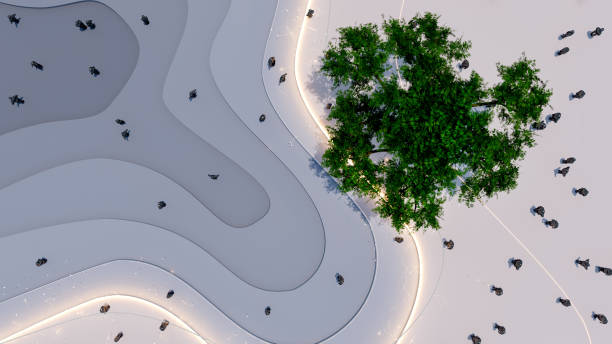istock High angle view of a modern park 1207362160