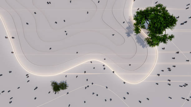 istock High angle view of a park 1207362207