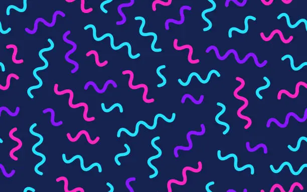 Vector illustration of Seamless Abstract Squiggle Line Background