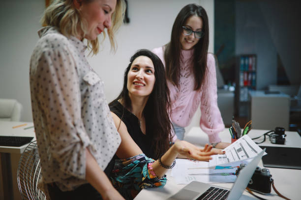 istock Three female designers working in the office 1207364978
