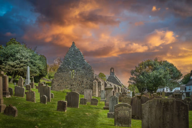 The old Kirk Yard and Old Kirk ruins, the burial place of many of Robert Burn\