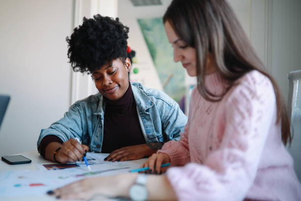 istock Two female designers working on the design startup 1207366510