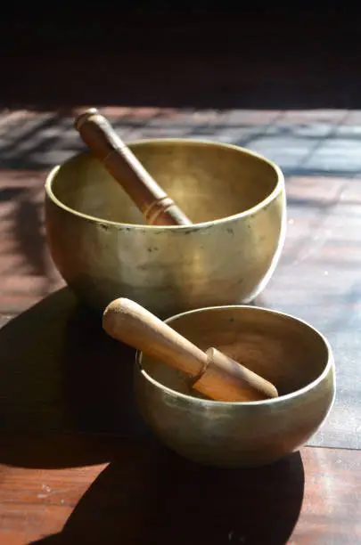 Photo of Brass singing bowl for healing purpose.